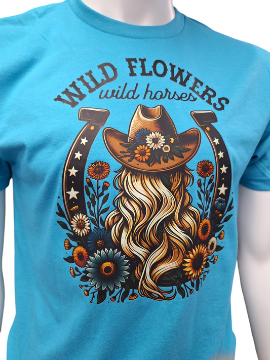 Wildflowers and Wild horses T shirt